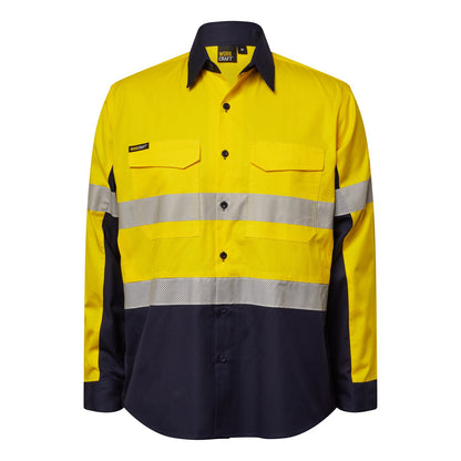 Workcraft Ripstop HiVis Long Sleeve Taped Shirt