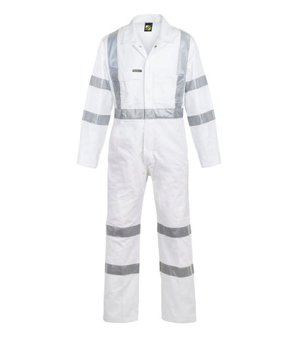 Workcraft Night White HiVis Taped Coveralls