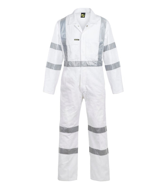 Workcraft Night White HiVis Taped Coveralls