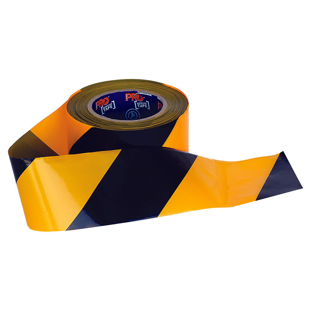 ProChoice Barricade Tape 100mm x 75m - Yellow / Black 