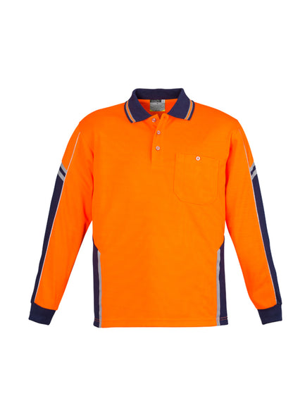 Syzmik Squad HiVis Microfibre Long Sleeve Polo - ZH238