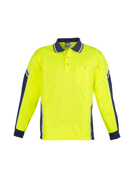 Syzmik Squad HiVis Microfibre Long Sleeve Polo - ZH238