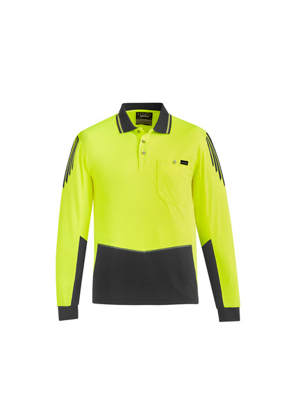 Syzmik Flux HiVis Microfibre Long Sleeve Polo - ZH310