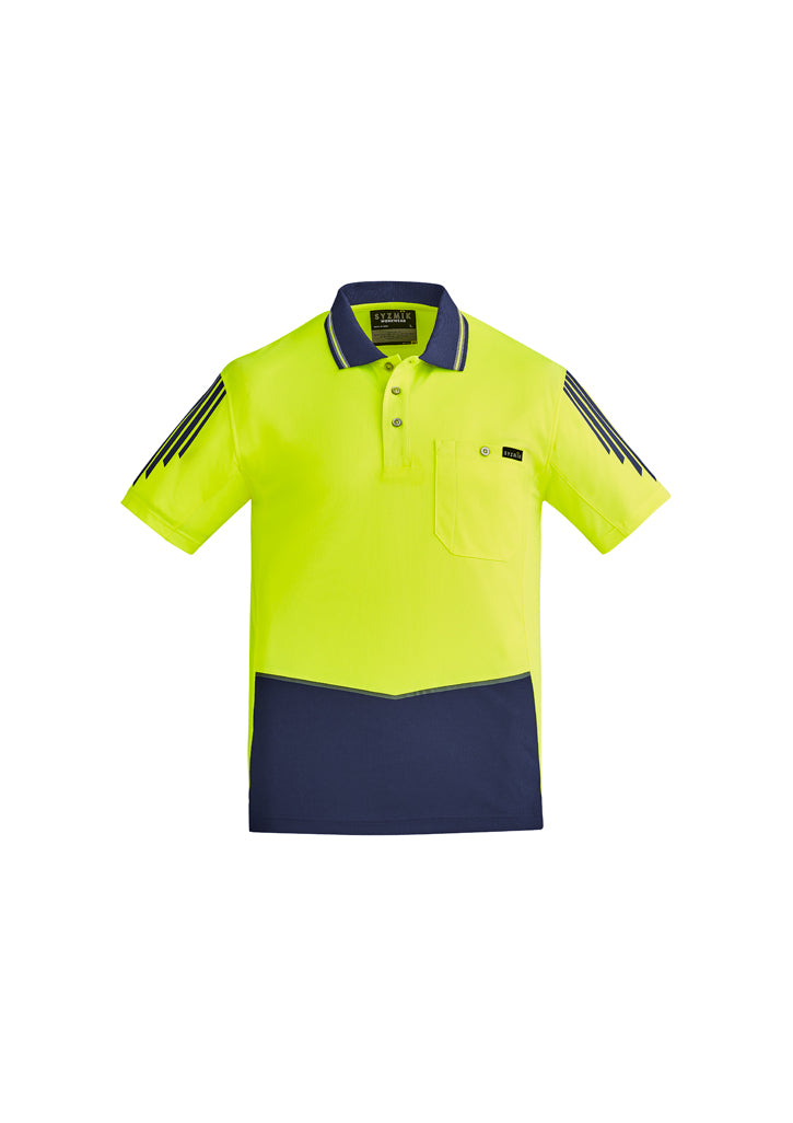 Syzmik Flux HiVis Microfibre Short Sleeve Polo - ZH315