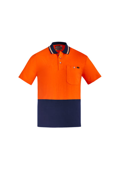 Syzmik Mens HiVis Cotton Short Sleeve Polo - ZH435