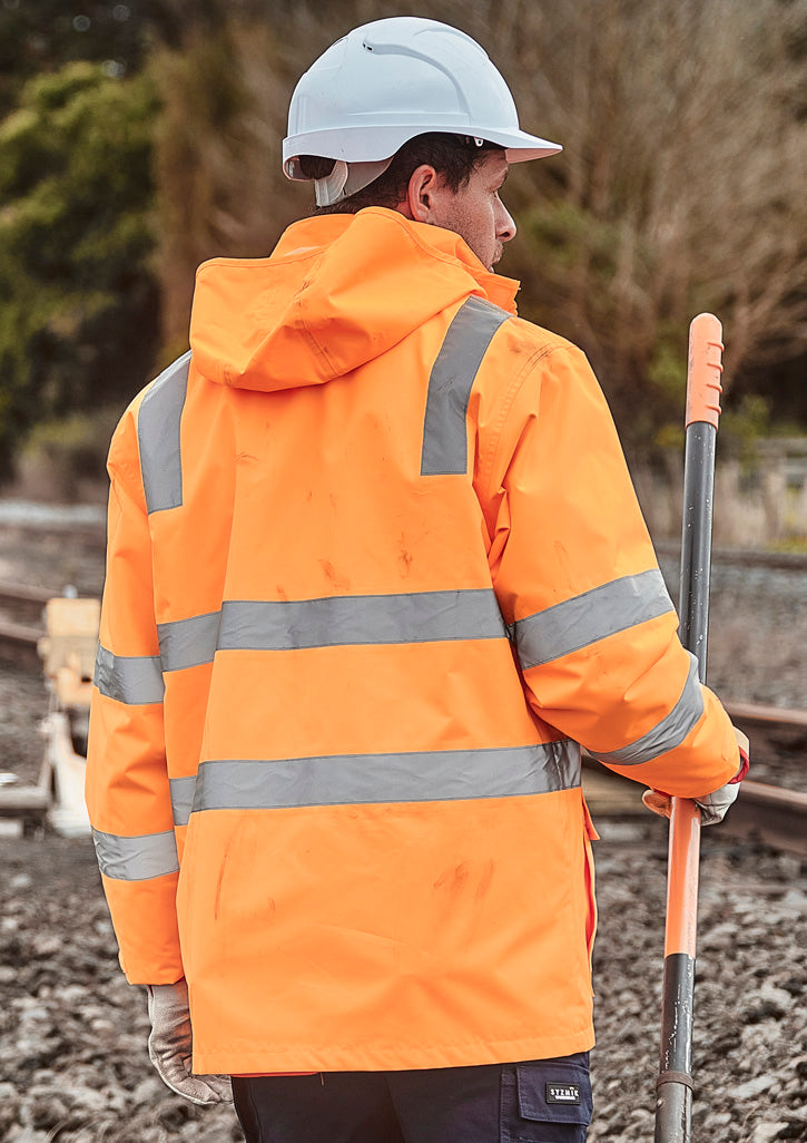 Syzmik Unisex HiVis Vic Rail 4 in 1 Waterproof Jacket