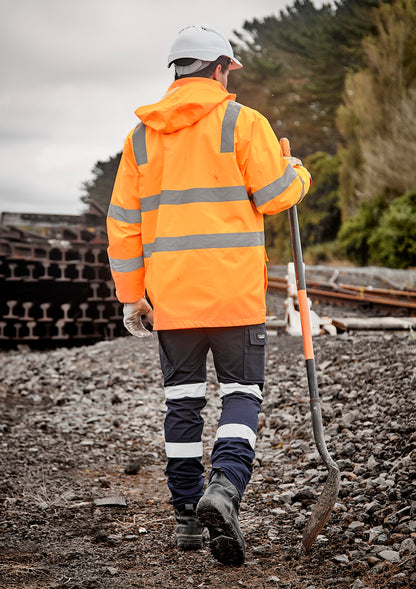 Syzmik Unisex HiVis Vic Rail 4 in 1 Waterproof Jacket
