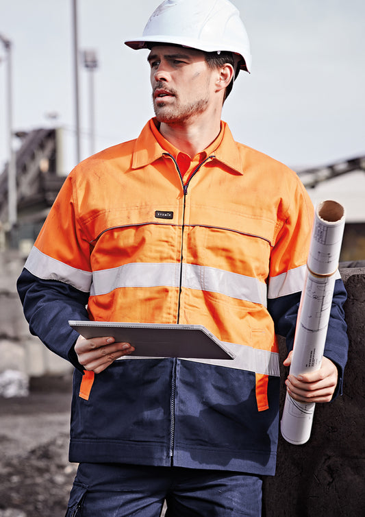 Syzmik Men's HiVis Cotton Drill Jacket - ZJ590