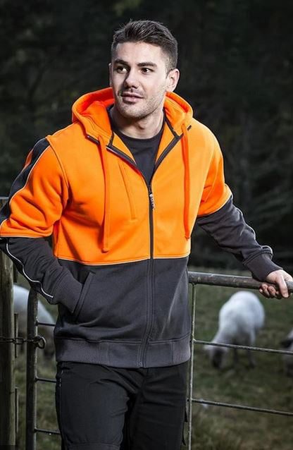 Syzmik Unisex HiVis Full Zip Hoodie - ZT485