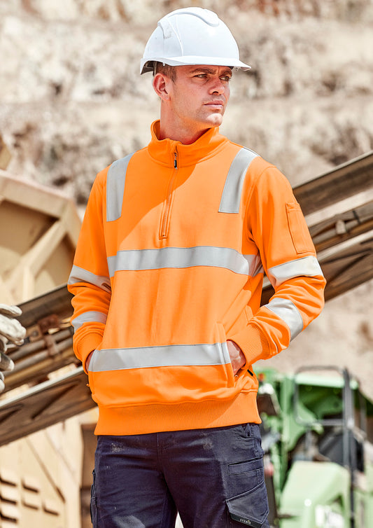 Syzmik Unisex HiVis Vic Rail 1/4 Zip Pullover