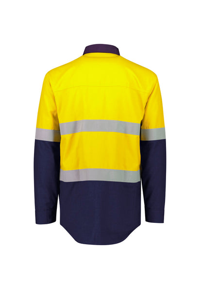 Syzmik Orange Flame FR Lightweight Ripstop Spliced Shirt with Hoop Taped