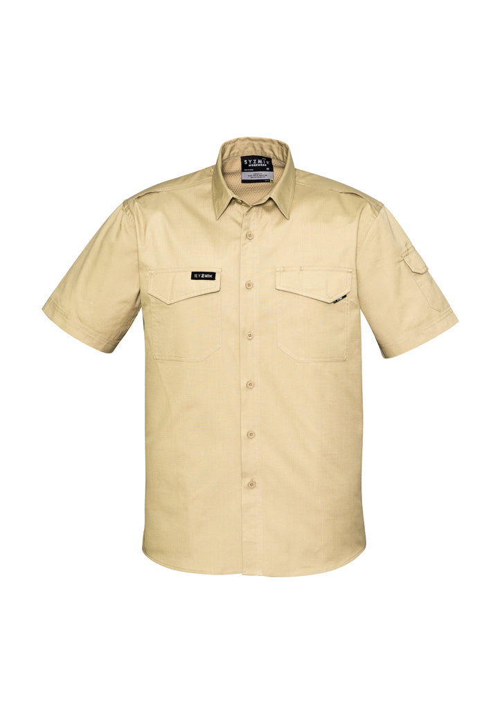 Syzmik Men's Rugged Cooling Ripstop Short Sleeve Shirt - ZW405