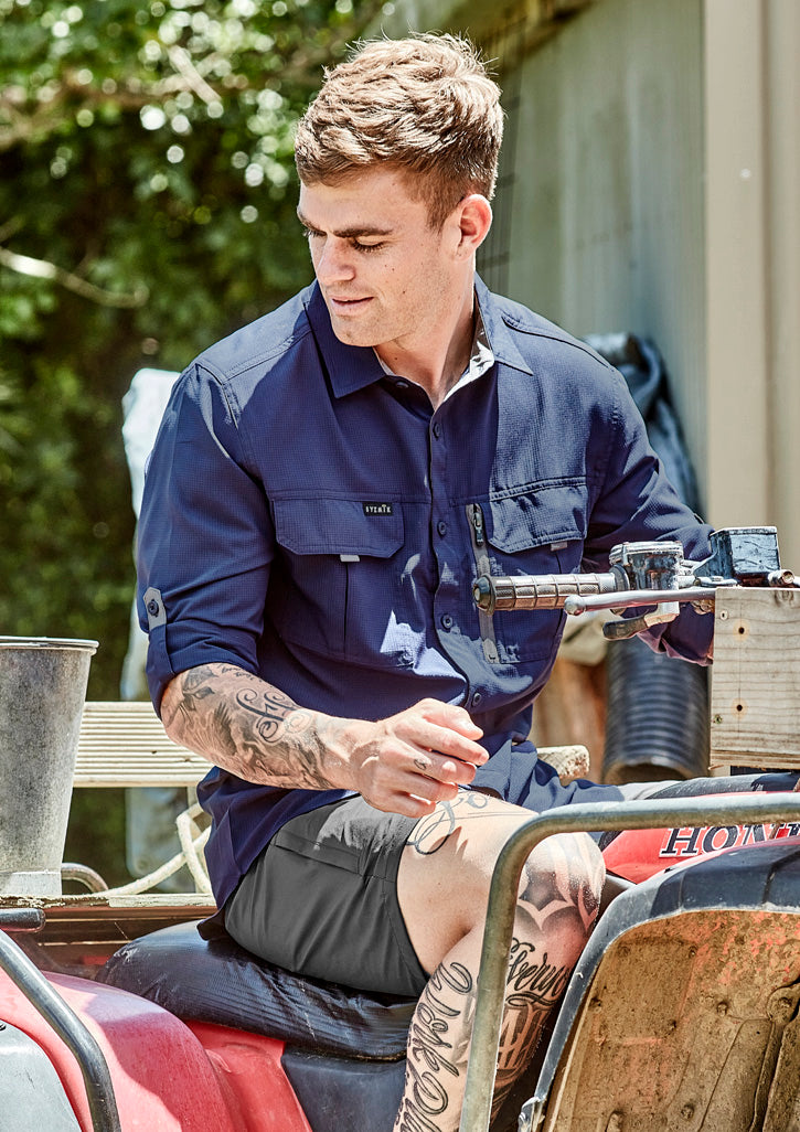 Syzmik Men's Outdoor Ripstop Long Sleeve Shirt - ZW460