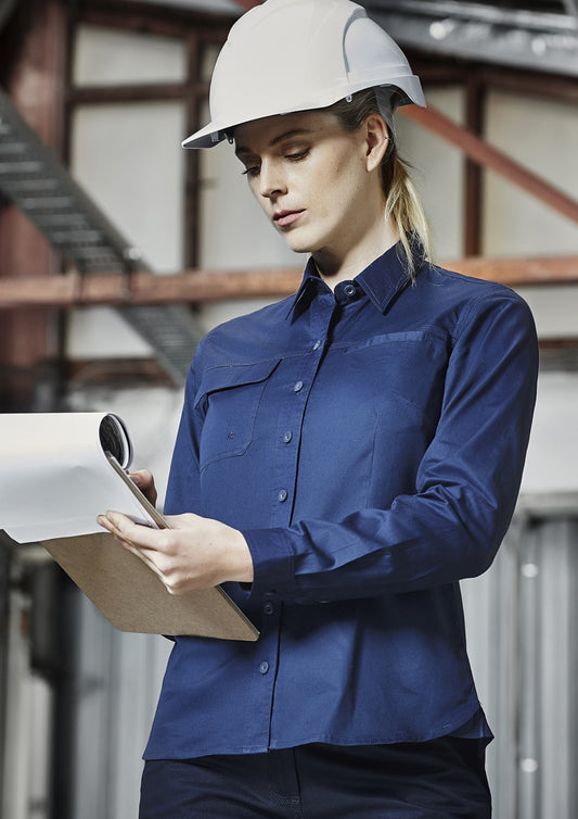 Syzmik Ladies Lightweight Tradie Long Sleeve Shirt - ZWL121