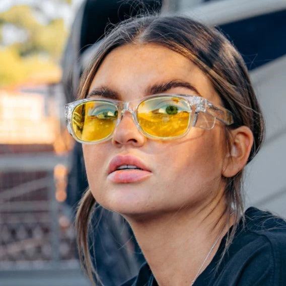 SafeStyle Classics Clear Frame Yellow Lens Safety Spec